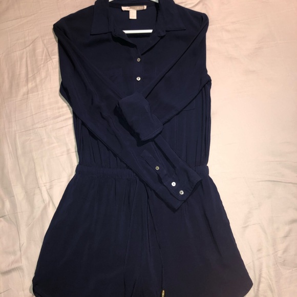 S Navy Blue Short Romper - Picture 2 of 5